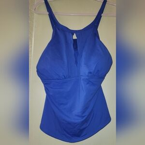 Vibrant Blue Halter Top Swim Suit